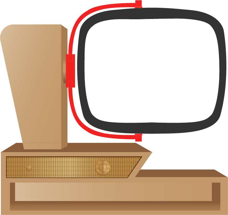 Illustration of vintage Predicta TV